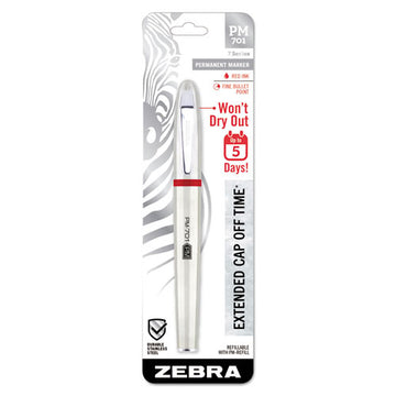 Zebra® Pm-701 Permanent Marker, Medium Bullet Tip, Red freeshipping - TVN Wholesale